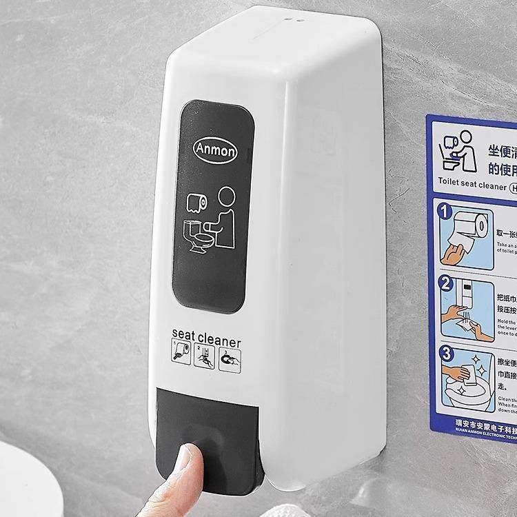 日本厕所泡沫消毒器马桶坐垫圈壁挂式泡沫消毒机厕所消毒皂液盒