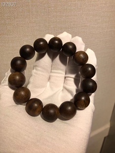 初音饰品天然沉香佛珠手串手链佛珠念珠情侣男女香木文玩16mm