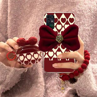 适用中兴远航10 5G手机壳ZTE7530N简约新年红菱形爱心格子蝴蝶结透明时尚高颜值日韩ins风闺蜜爆款防摔保护套