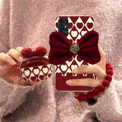 适用中兴远航10 5G手机壳ZTE7530N简约新年红菱形爱心格子蝴蝶结透明时尚高颜值日韩ins风闺蜜爆款防摔保护套