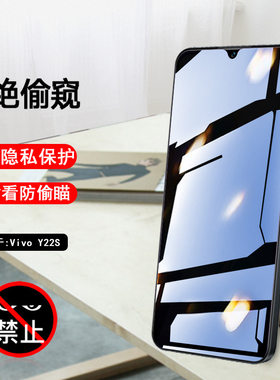 适用vivo y22s防窥钢化膜y22手机防偷窥V2214高清Y16防窥膜隐私防泄露屏保玻璃贴膜保护屏幕Ⅴivo y16贴膜