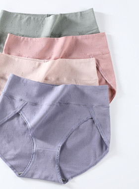 Women Cotton High Leg Briefs Underwear Full Coverage Panties