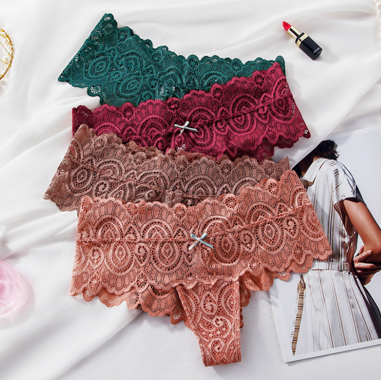 Women's Lace Cheeky Brazilian Hipster Knickers Underwear