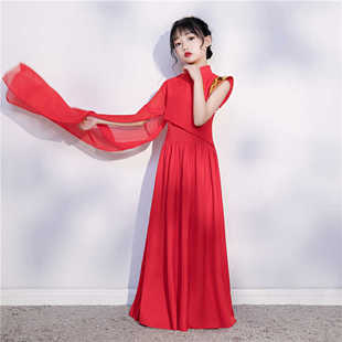 新款儿童大合唱演出服中小学生女童爱国主题歌唱演讲朗诵表演服