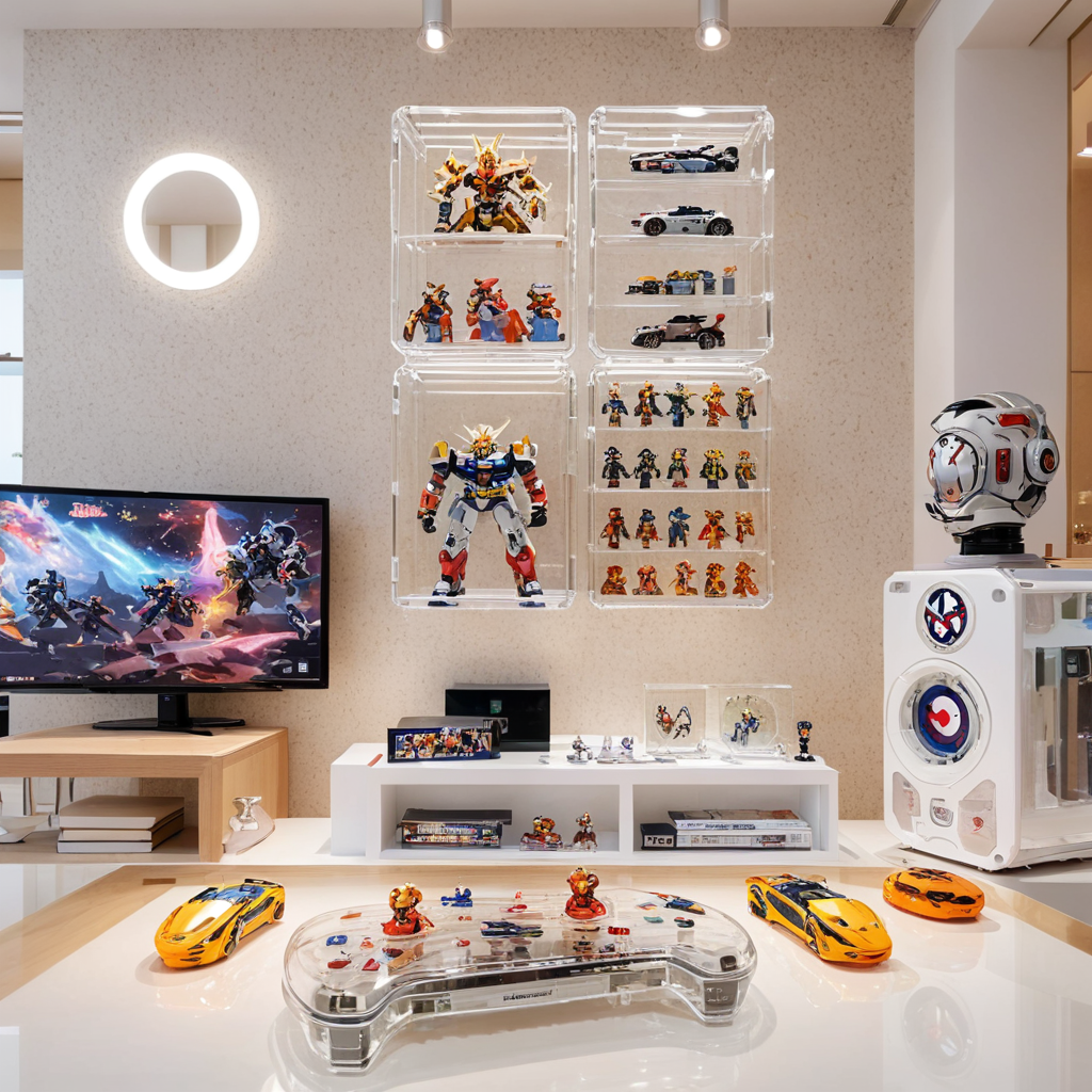 壁挂盲盒展示架挂墙娃娃玩偶展示盒手办模型亚克力透明收纳展示柜