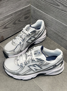 New Balance NB 740 复古舒适低帮跑步鞋 男女同款 白色  U740WN2