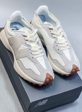 New Balance NB 327 舒适复古休闲跑步鞋 男女同款 白粉 WS327AN