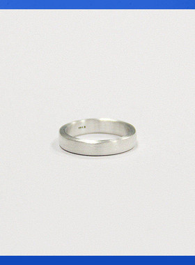 戒指素圈999纯银原创女