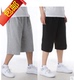 跑步薄短裤 夏季 运动休闲加肥加大码 宽松胖子男五分裤 男短裤 5分裤