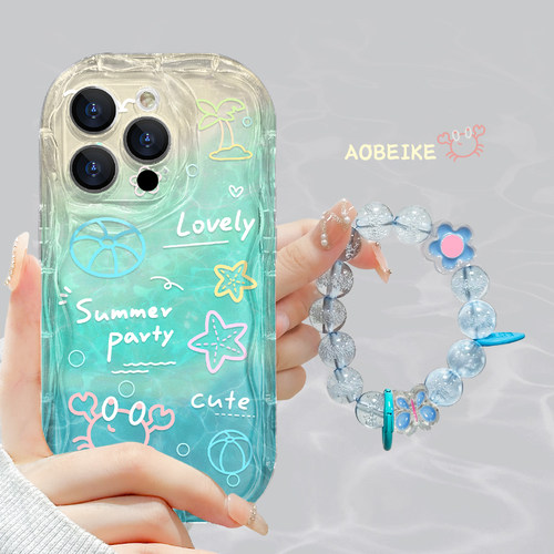 可爱卡通防摔全包奶油纹