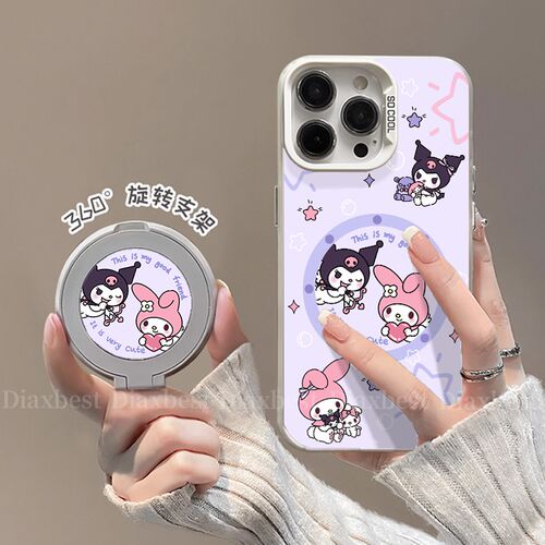 适用红米Note14手机彩银支架壳