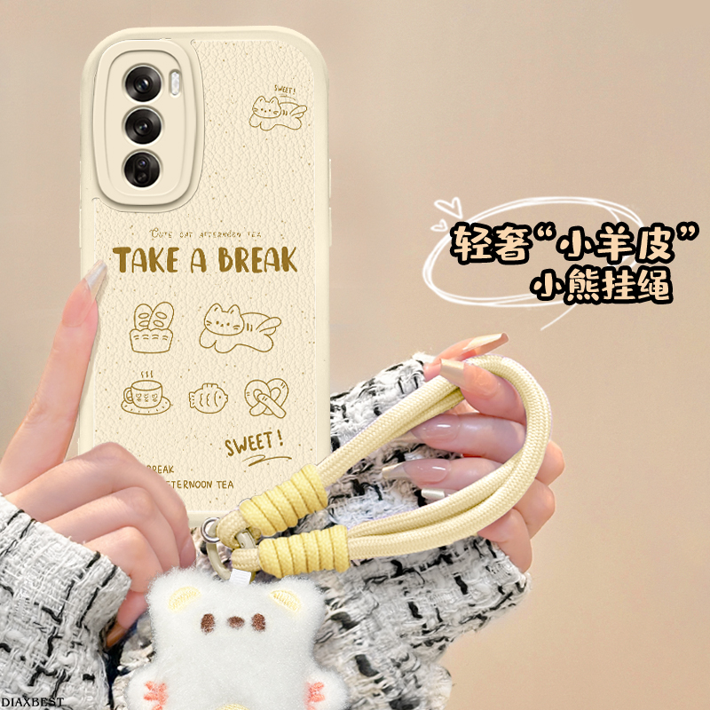 适用于OPPOReno13手机壳羊皮墨狗