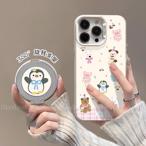 适用opporeno14手机彩银支架壳