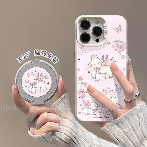 适用opporeno14手机彩银支架壳