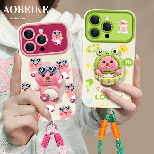 适用于苹果15手机壳大视窗卡通