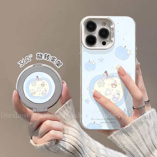 适用opporeno14手机彩银支架壳