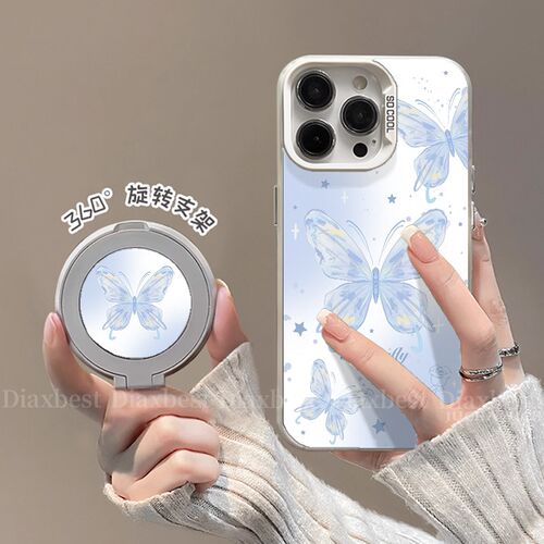 适用红米Note14手机彩银支架壳