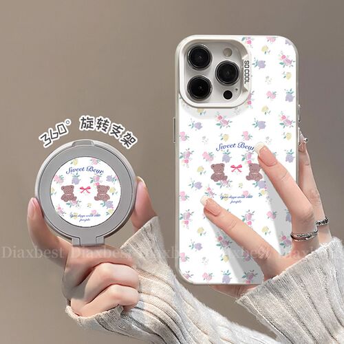 适用opporeno14手机彩银支架壳