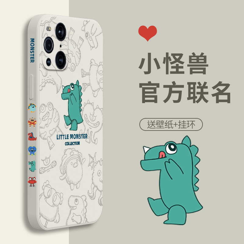 小怪兽oppofindx3手机壳防摔findx3女全包软硅胶新findx3pro液态侧边带图oppa个性创意x3por网红直边超薄高档怎么样,好用不?