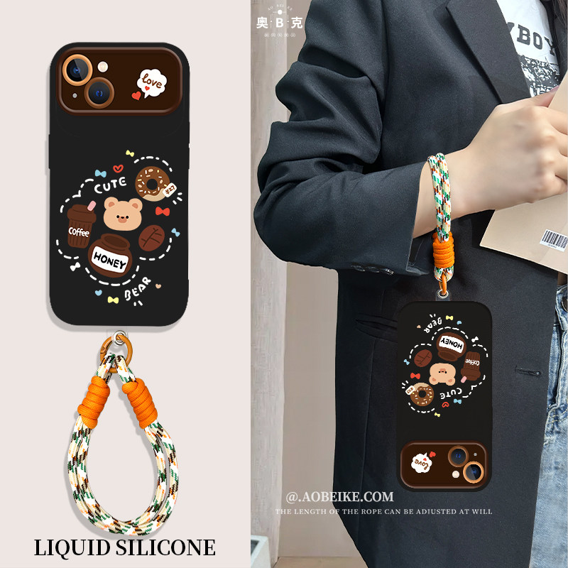 手机壳全包防摔硅胶甜圈大视窗