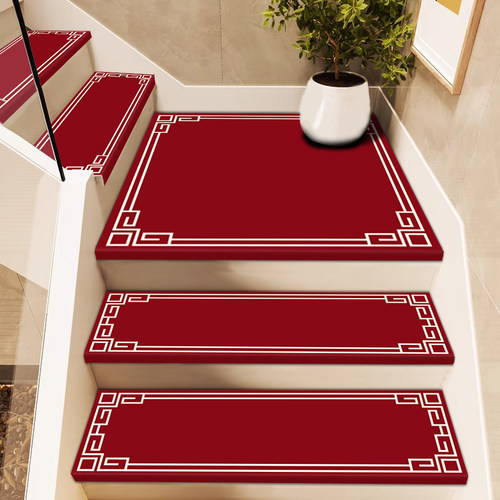 新中式免洗可擦防滑楼梯踏步垫子