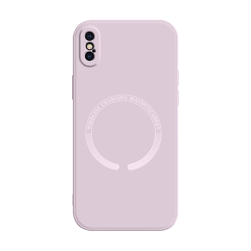 逸晟适用iPhoneX手机壳新款苹果XR磁吸XS液态硅胶magsafe无线充电苹果xr保护套iPhonexs全包防摔软简