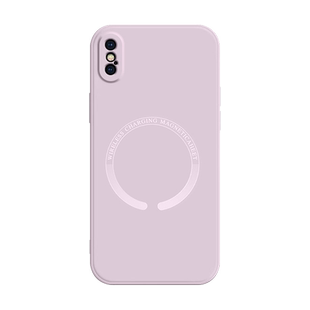 逸晟适用iPhoneX手机壳新款苹果XR磁吸XS液态硅胶magsafe无线充电苹果xr保护套iPhonexs全包防摔软简约