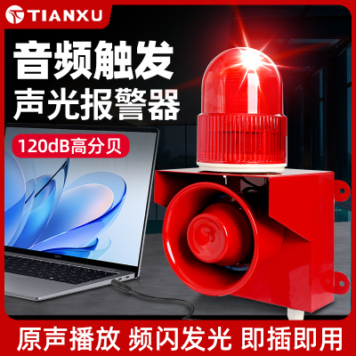 音频触发报警，原音播放，声音大
