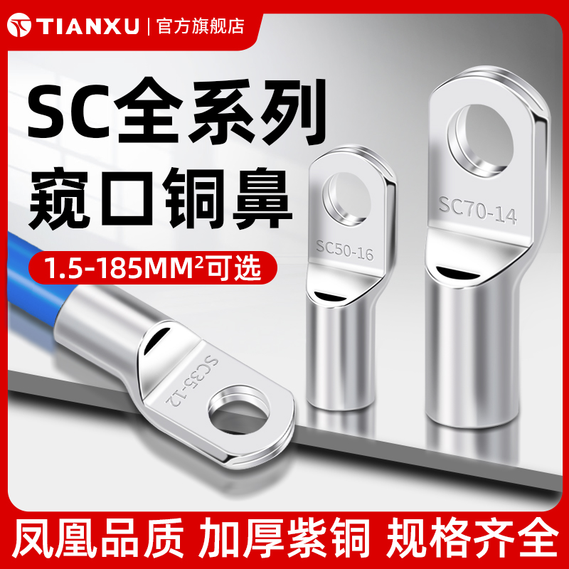紫铜开口鼻窥口鼻接线端子