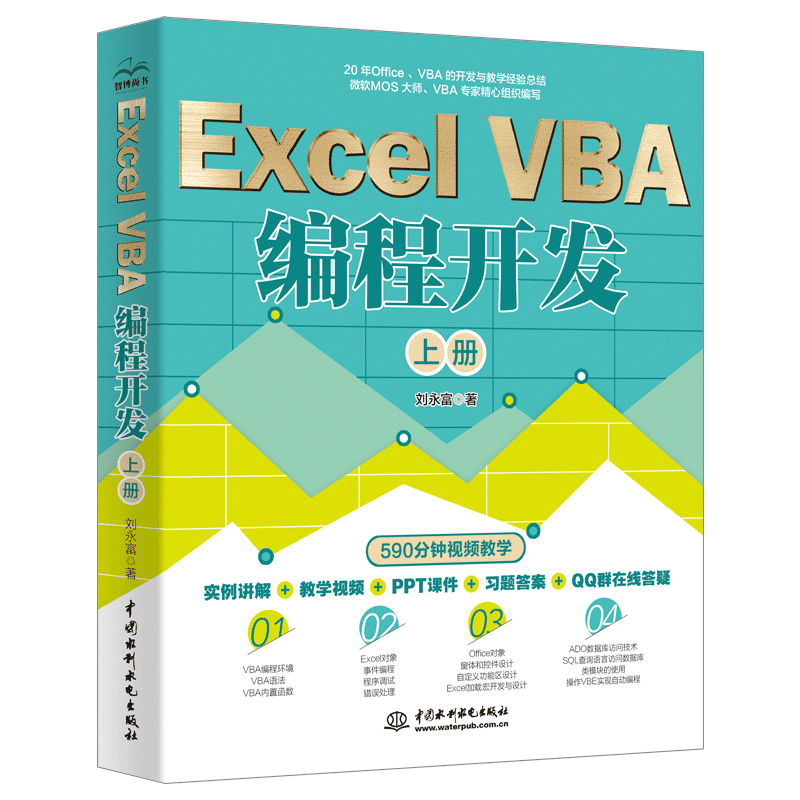 【750分钟教学】ExcelVBA编程开发 上册刘永富著Excel办公软件编程微软MOS开发实战教程初中级教程VBA开发大全OfficeVBA编程书籍