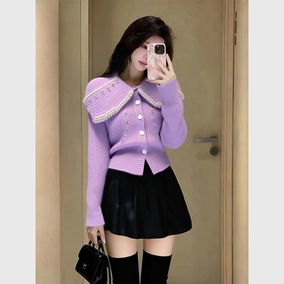 软糯慵懒风轻熟独特漂亮掐腰上衣