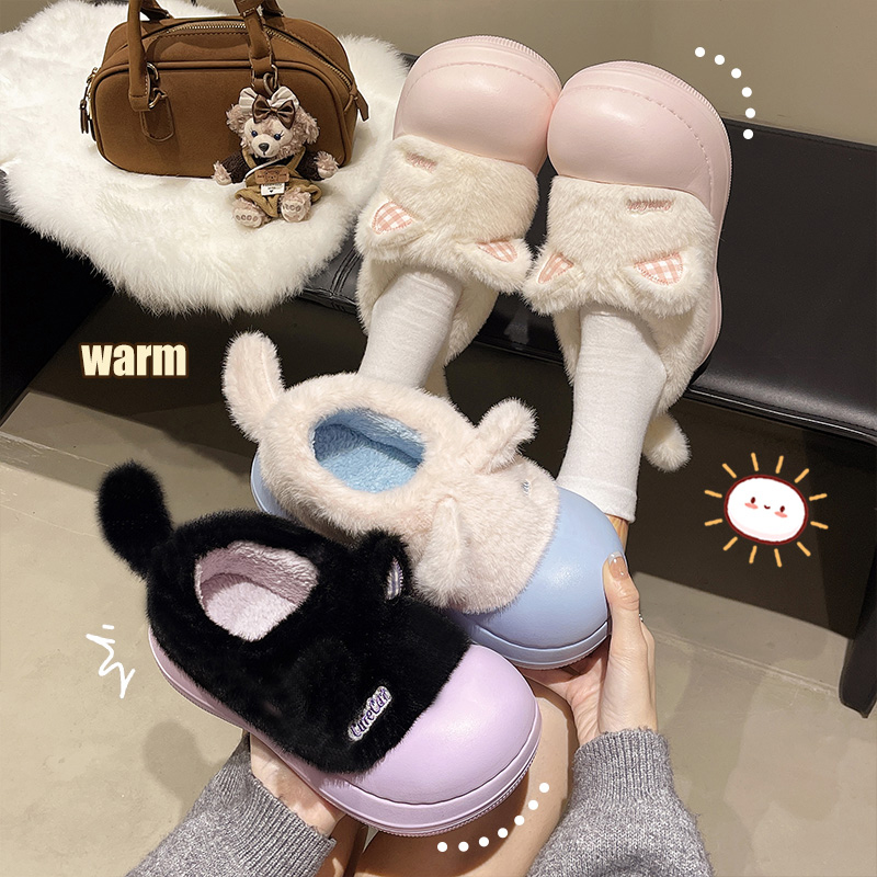 小猫咪棉鞋女包跟萝莉居家