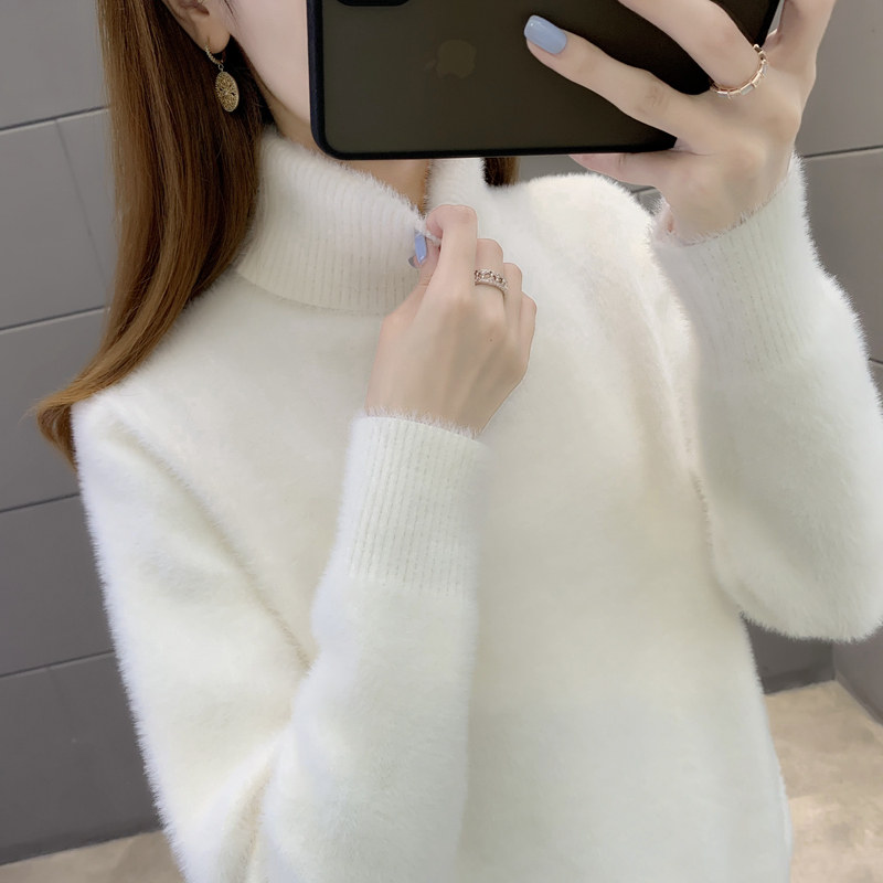 水貂绒毛衣女2023秋冬新款高领保暖内搭加厚针织打底衫爆款洋气女,女装/女士精品,毛衣,淘宝优惠券,粉丝福利购,淘宝优惠卷