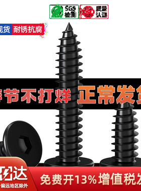 发黑色304不锈钢CA十字大薄头自攻螺丝扁平头尖尾螺丝钉M2M2.6-M8