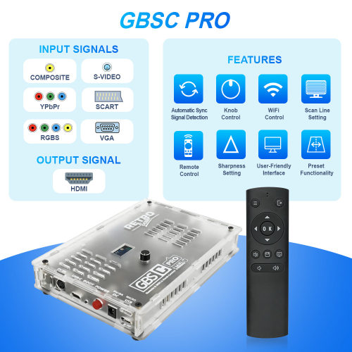 GBS Control PRO视频转换器Scart/RGB/YpBpr/VGA/AV/SV转HDMI