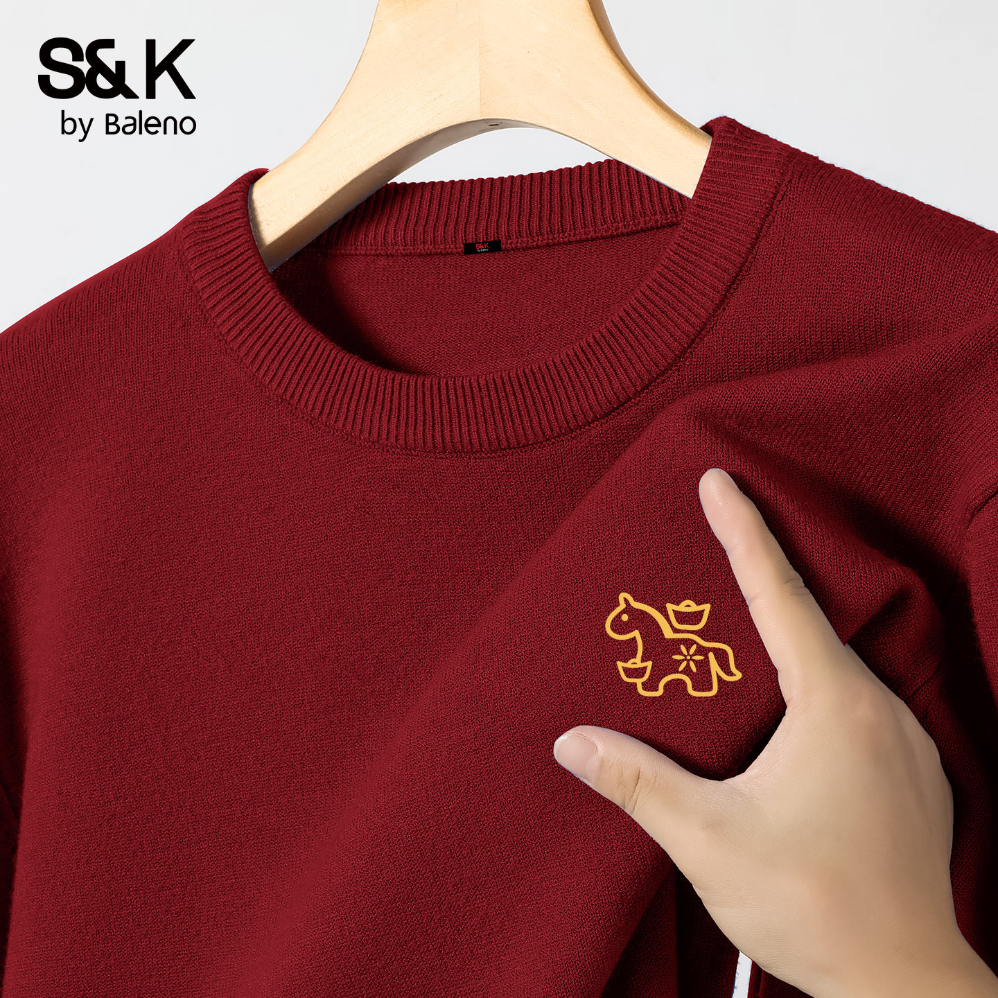 班尼路本命年毛衣男款冬季针织衫