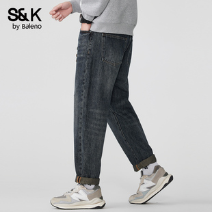 高端牛仔裤 休闲百搭锥形水洗长裤 男士 新款 2025秋季 班尼路SK时尚