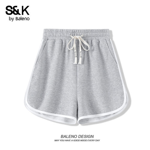 班尼路S&K灰色运动短裤女夏