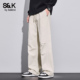 男士 美式 潮牌宽松2025秋季 班尼路SK纯棉直筒休闲裤 百搭阔腿长裤