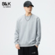 休闲宽松青年圆领潮流长袖 班尼路SK纯色卫衣男2025秋季 新款 T恤YS