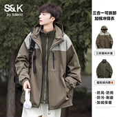 男款 班尼路SK户外防风连帽夹克男2026新款 登山潮流外套春季 上衣YS