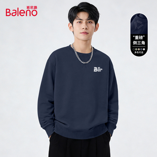 班尼路长袖体恤男士春秋美式倒三角宽松卫衣青少年休闲百搭上衣LF