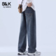 男士 复古宽松直筒休闲阔腿裤 2026春夏季 美式 新款 班尼路SK牛仔裤