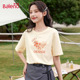班尼路圆领正肩短袖 宽松小个子国风上衣半袖 t恤女2026年夏季 新款