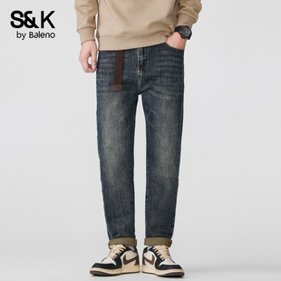 男士 复古牛仔裤 秋季 潮款 子MS 班尼路SK秋季 弹力百搭直筒裤 新款