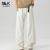 直筒复古显瘦长裤 班尼路SK美式 秋冬季 宽松百搭弯刀裤 休闲裤 男款