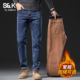 男秋冬季 2025新款 修身 班尼路SK高端牛仔裤 潮流百搭直筒长裤 加绒YS