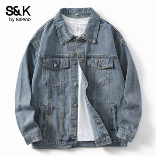 潮流上衣开衫 百搭宽松时尚 外套服YS 春夏新款 班尼路SK翻领夹克男士