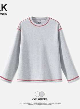 班尼路S&K系列灰色凉感长袖T恤女款2026春秋新款7A抑菌宽松上衣H