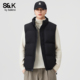 班尼路SK立领加绒保暖马甲男冬季 潮流百搭休闲无袖 外穿背心外套YS